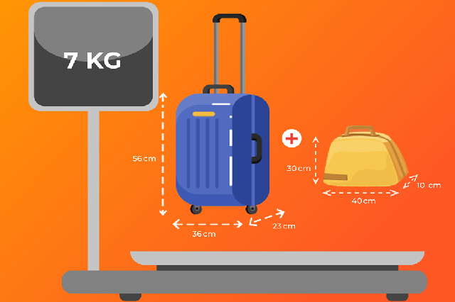 Hành khách được mang theo 1 kiện hành lý xách tay không vượt quá 7kg